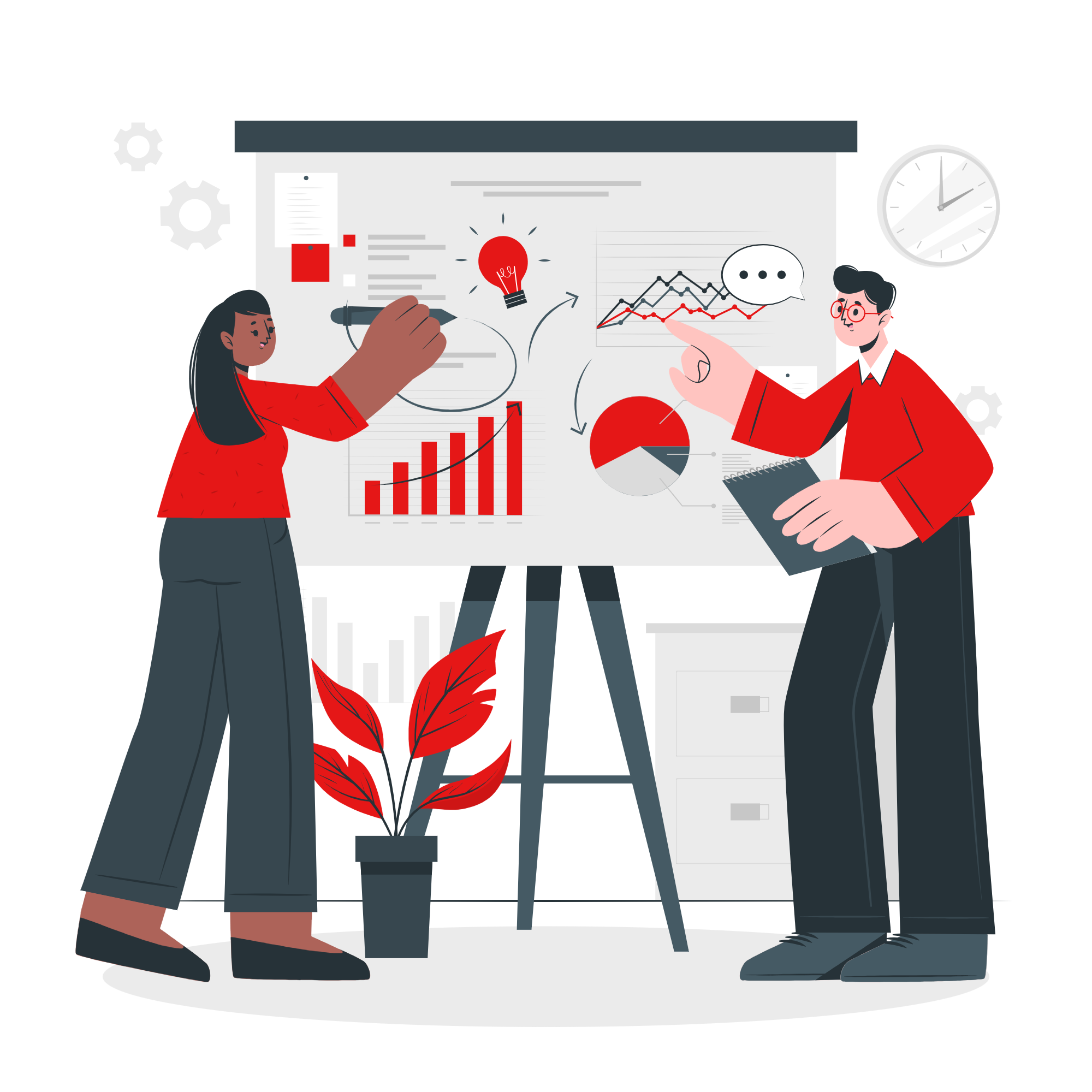 Ilustracion de planificacion de servicios